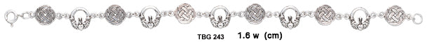 Written for love, friendship, and loyalty ~ Celtic Knotwork Claddagh Sterling Silver Bracelet Jewelry TBG243