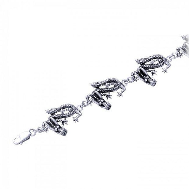 Eastern Dragon Silver Bracelet TBG299