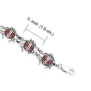 Inlaid Ladybug Silver Bracelet TBG429 Bracelet