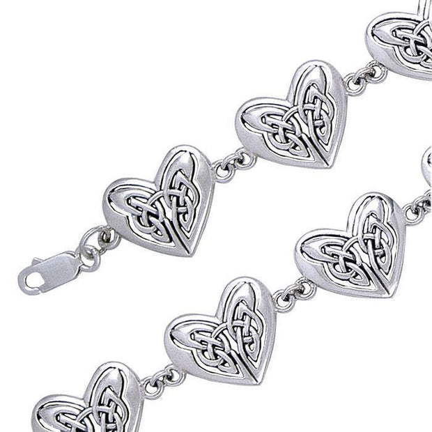 Eternal Celtic Hearts Silver Bracelet TBG774