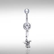Silver Dragon Belly Button Ring TBJ009 Body Jewelry