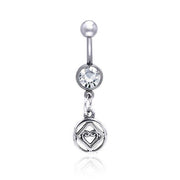 NA Hearts in Recovery Silver Belly Button Ring TBJ016 Body Jewelry
