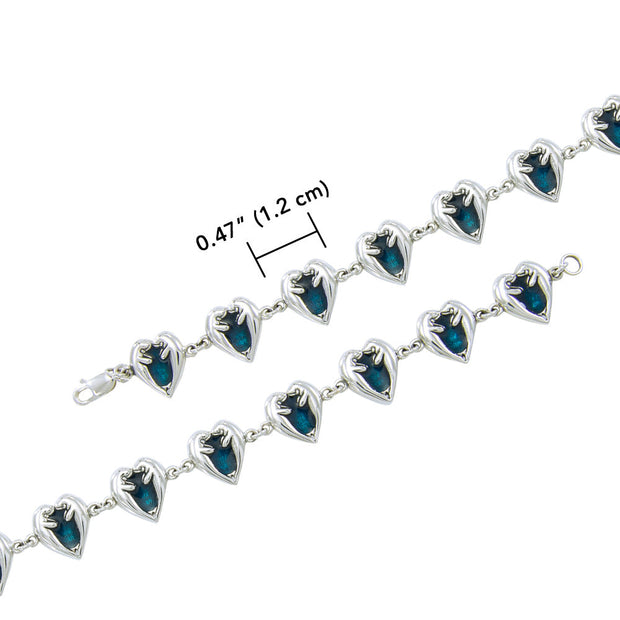 Twin Manatee Sterling Silver Link Bracelet TBL007 - Bracelets