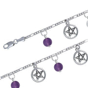 The Star with Bead Ball Sterling Silver Bracelet TBL037