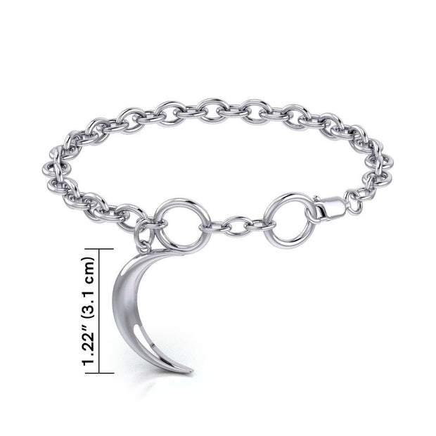 Crescent Moon Sterling Silver Bracelet TBL048