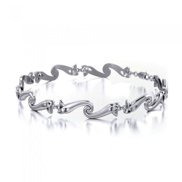 Celtic Elegance in Sterling Silver Celtic Triquetra Bracelet Jewelry TBL121