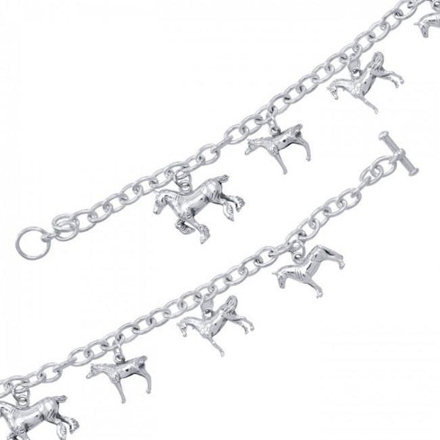 Peter Stone Horse Variety Silver Bracelet TBL131