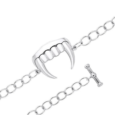 Vampire Teeth Silver Bracelet TBL154