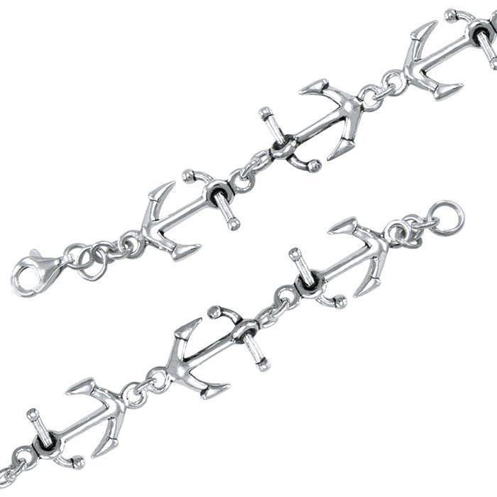 Anchor Silver Link Bracelet TBL343