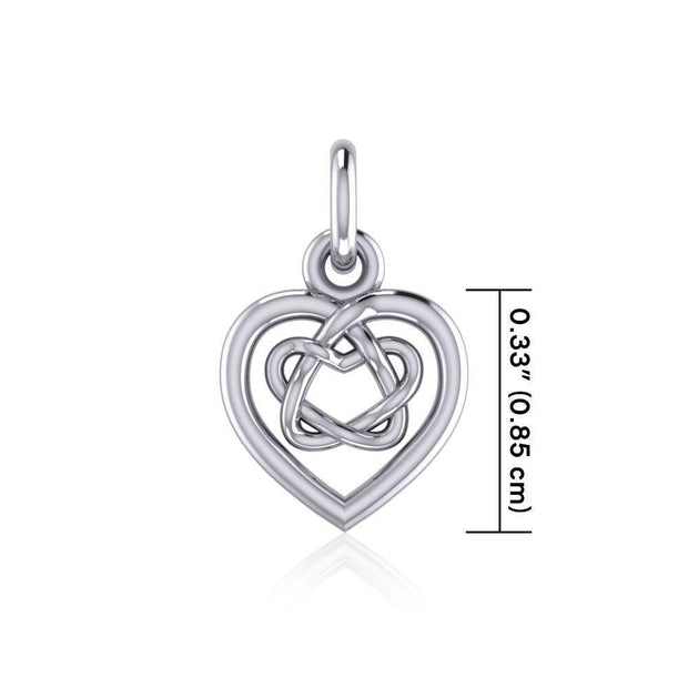 Celtic Knotwork Heart Silver Charm TC1064