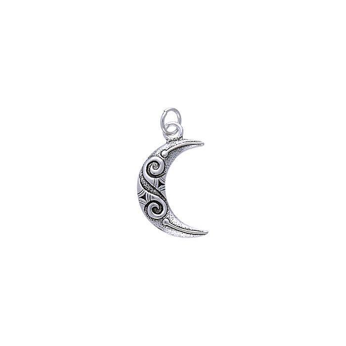 Celtic Spiral Crescent Moon Charm TC1085