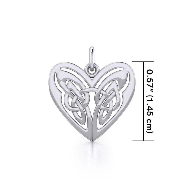 Eternal Heart Celtic Knots Silver Charm TC1088