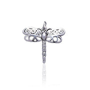 Large Silver Dragonfly Charm TC232 Charm