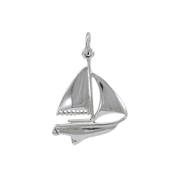 A treasure of the sea ~ Sterling Silver Sailboat Charm TC557