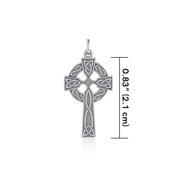 Celtic Knotwork Celtic Cross Silver Charm TC558 Charm