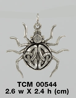 Spider with Triquetra Silver Charm TCM544