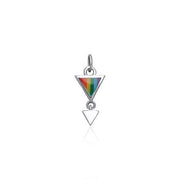 Rainbow Triangle Silver Charm TCM014
