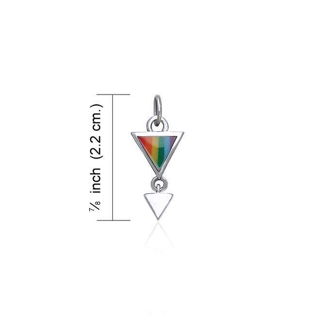 Rainbow Triangle Silver Charm TCM014