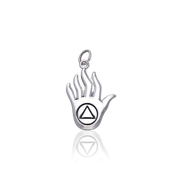 AA Recovery Hand Silver Charm TCM019