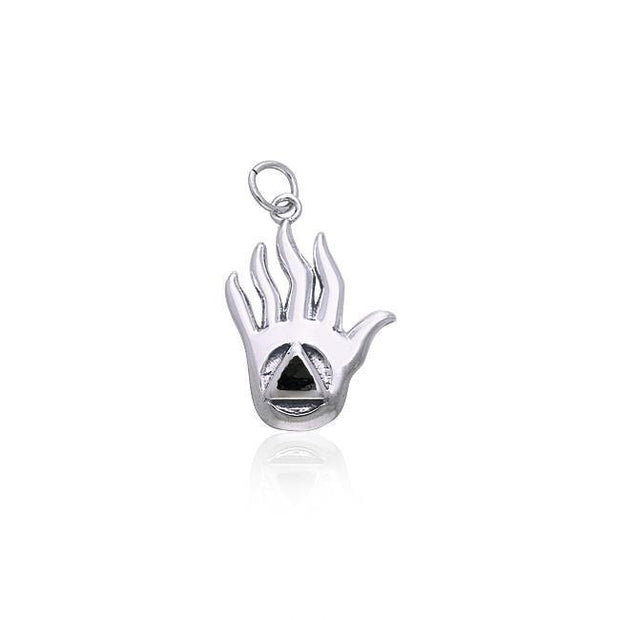 AA Recovery Hand Silver Charm TCM041