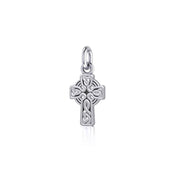 Celtic Knotwork Cross Silver Charm TCM051 - Wholesale Jewelry