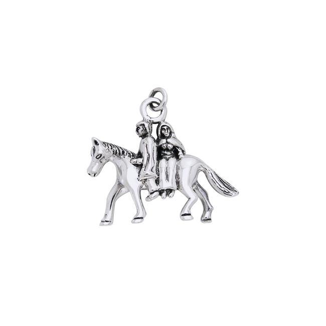 Danu Silver Horse and Riders Charm TCM150