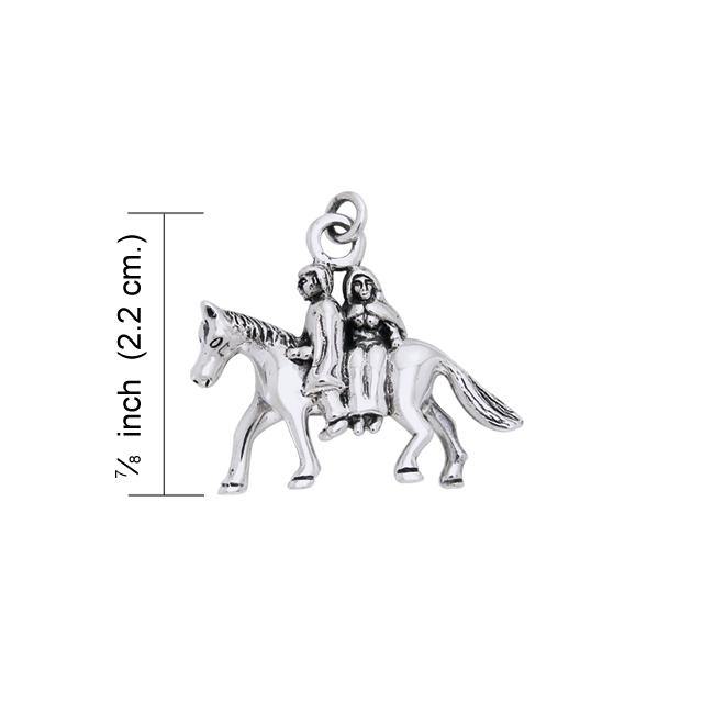 Danu Silver Horse and Riders Charm TCM150