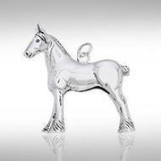 Draft Horse Silver Charm TCM177 Charm