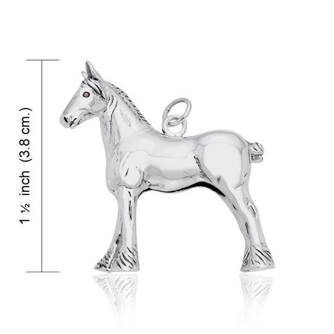 Draft Horse Silver Charm TCM177 Charm