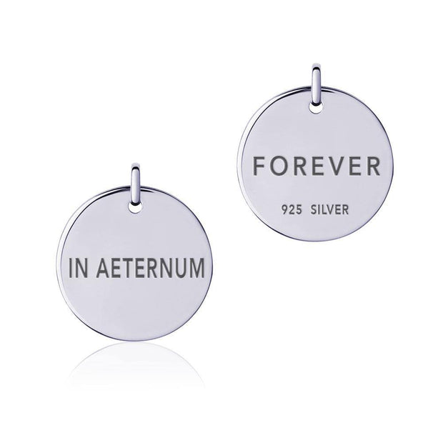 Power Word Forever or In Aeternum Silver Disc Charm TCM321