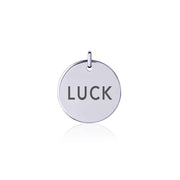 Power Word Luck Silver Disc Charm TCM326