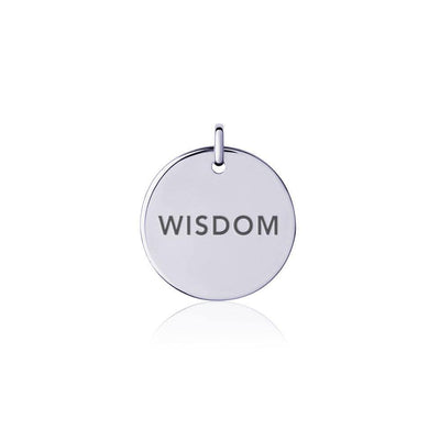 Power Word Wisdom Silver Disc Charm TCM331 Charm