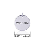 Power Word Wisdom Silver Disc Charm TCM331