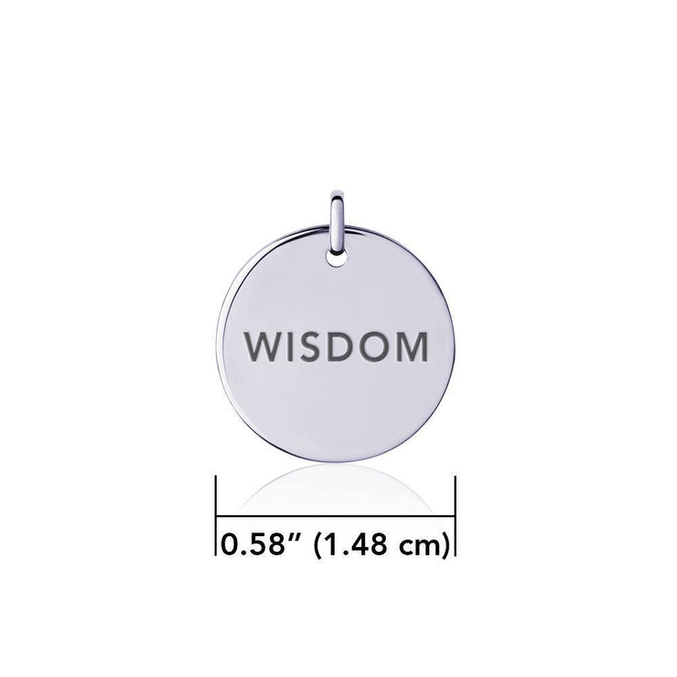 Power Word Wisdom Silver Disc Charm TCM331