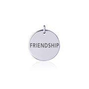 Power Word Friendship Silver Disc Charm TCM333+A283:E283