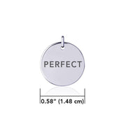 Power Word Perfect Silver Disc Charm TCM334