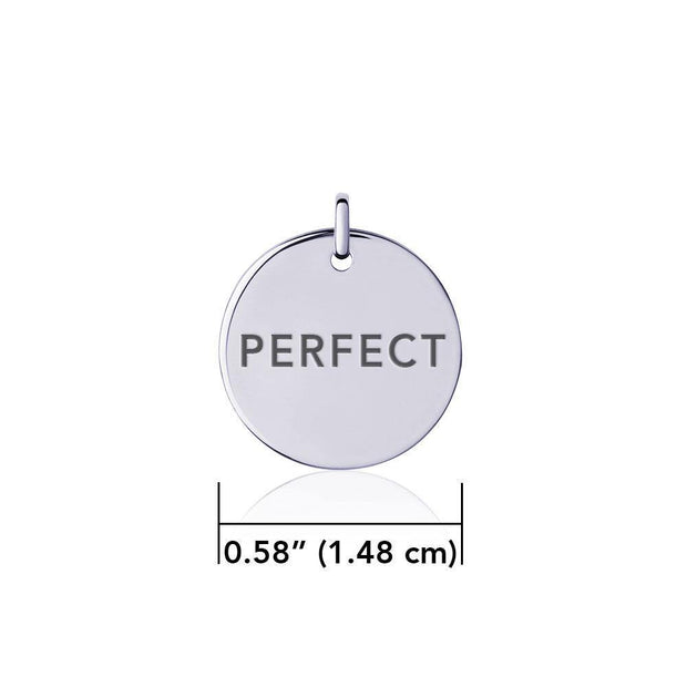 Power Word Perfect Silver Disc Charm TCM334