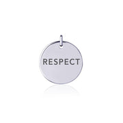 Power Word Respect Silver Disc Charm TCM335 Charm