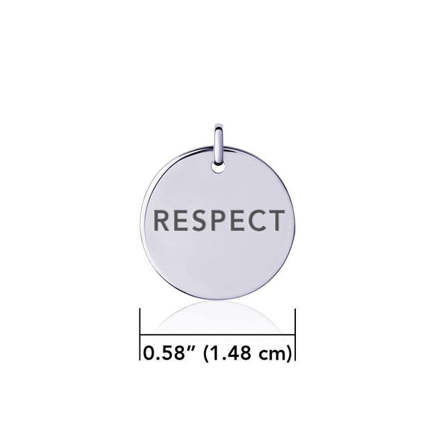 Power Word Respect Silver Disc Charm TCM335