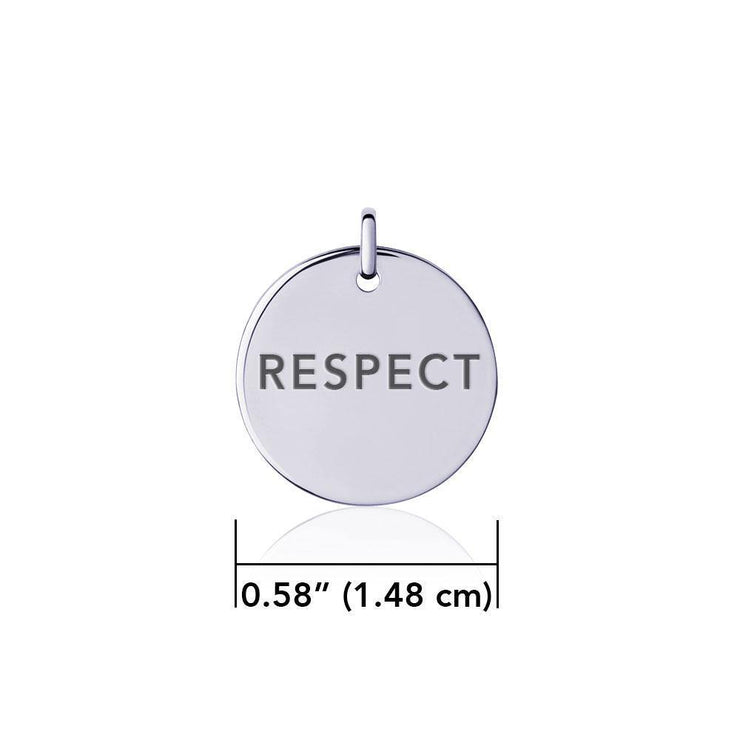 Power Word Respect Silver Disc Charm TCM335 Charm