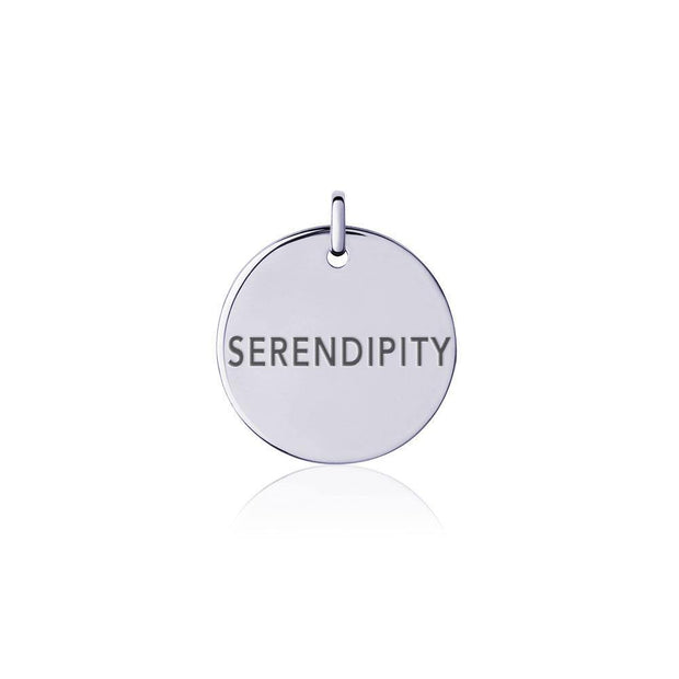 Power Word Serendipity Silver Disc Charm TCM362
