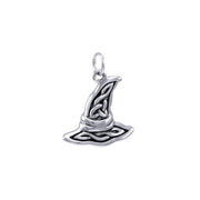 Witch's Hat with Triquetra Silver Charm TCM545
