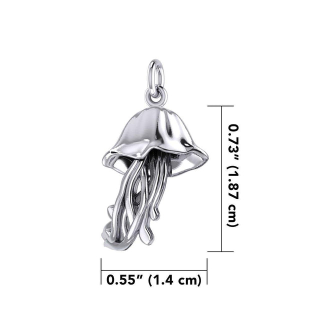 Jellyfish Silver Charm TCM661
