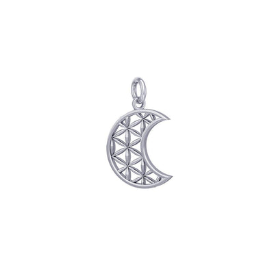 The Flower of Life in Crescent Moon Sterling Silver Charm TCM673 Charm