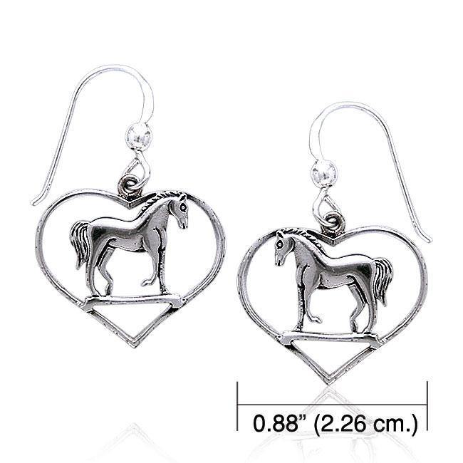 Horse Heart Silver Earrings TE021 Earrings