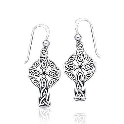 Celtic Knotwork with Celtic Cross Earrings TE1019