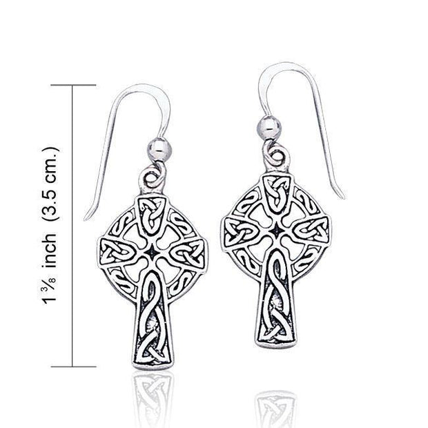 Celtic Knotwork with Celtic Cross Earrings TE1019