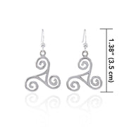 Celtic Silver Spiral Earrings TE102 Earrings