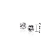 Celtic Knotwork Silver Earrings TE1038