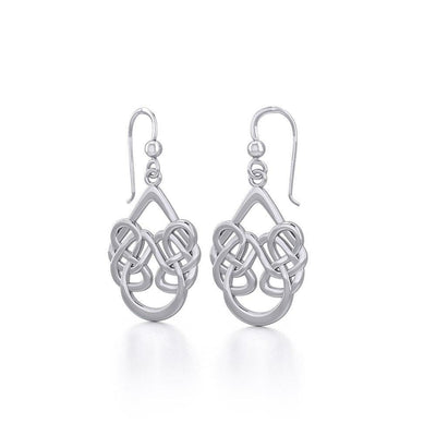 Celtic Knotwork Silver Earrings TE106